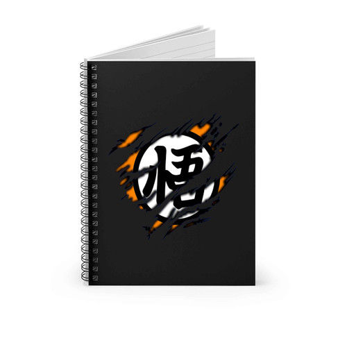 Dragon Ball Z Son Goku Kanji Tattered Spiral Notebook