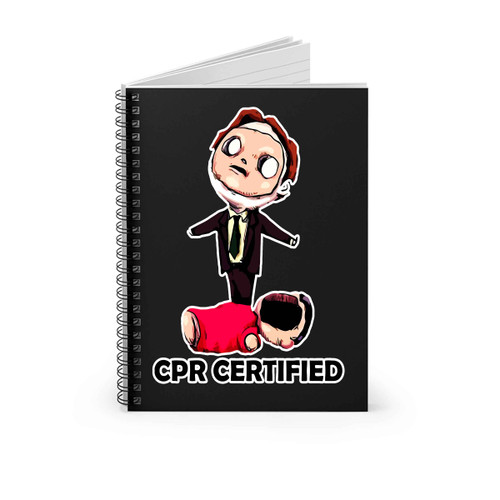 Dwight Schrute First Aid Cpr Certified Dummy Mask Office Tv Show Spiral Notebook