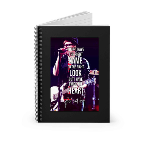 Fall Out Boy I Have Twice Heart Spiral Notebook