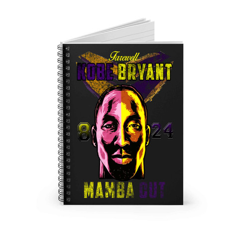 Farewell Kobe Bryant 8 24 Mamba Out Gunge Spiral Notebook