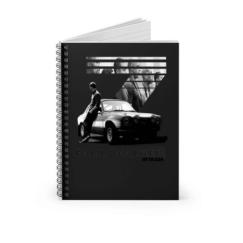 Fast Furious 7 Paul Walker Spiral Notebook