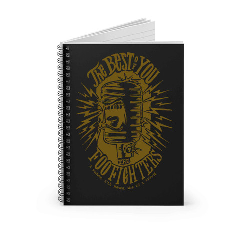 Foo Fighter The Best Of You Illustration Spiral Notebook