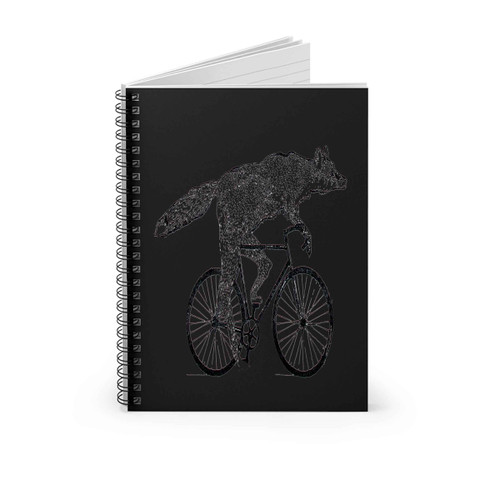 Fox On A Bicycle Spiral Notebook