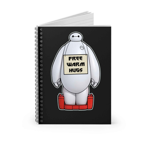 Free Warm Hugs From Baymax Spiral Notebook