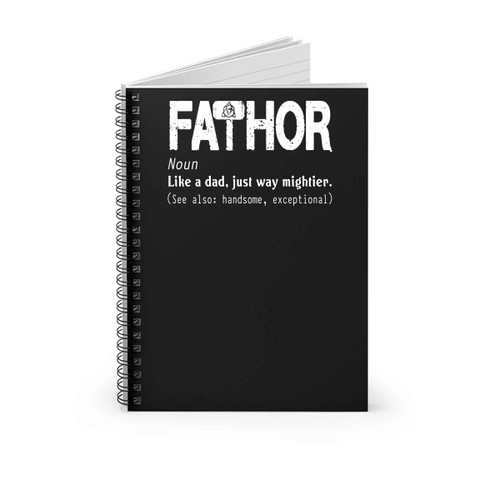 Funny Dad Definition Fathor Spiral Notebook