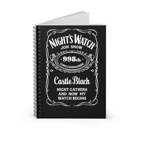 Game Of Thrones Jon Snow The Watchers Spiral Notebook