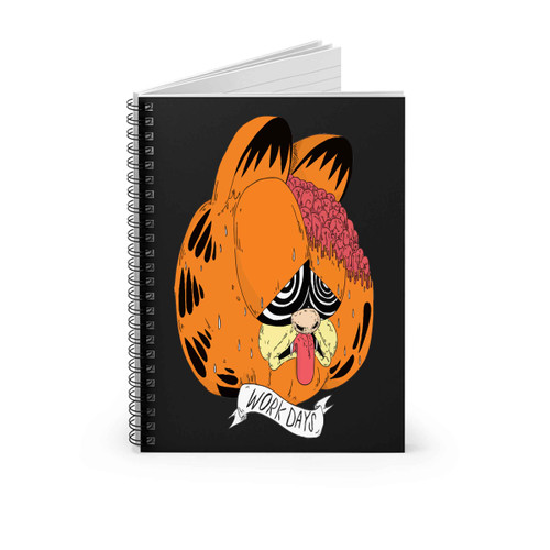 Garfield I Hate Mondays Work Days Spiral Notebook