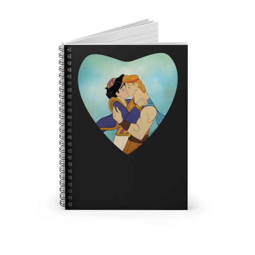 Gay Pride Princes Aladdin And Hercules Spiral Notebook
