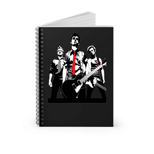 Green Day Line Art 2 Spiral Notebook