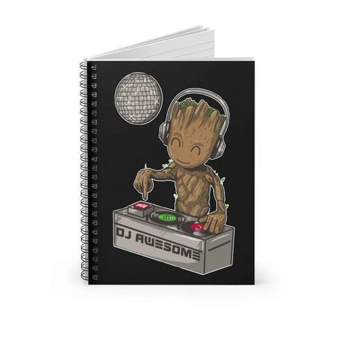 Groot Awesome Dj Spiral Notebook