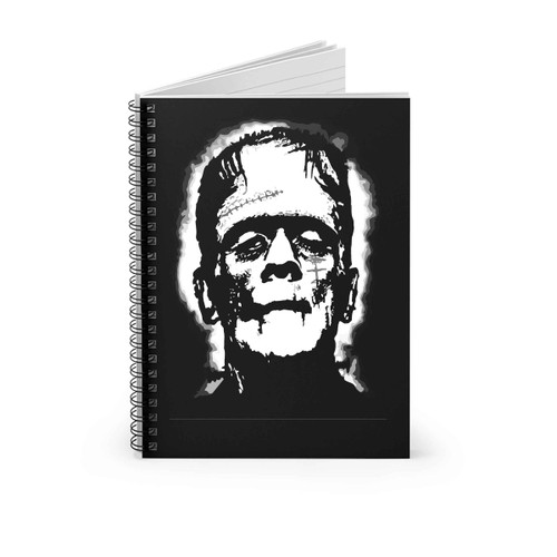 Halloween Frankenstein Face Scary Horror Monster Spiral Notebook