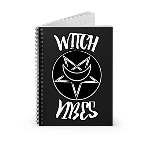 Halloween Witch Vibes Logo Spiral Notebook