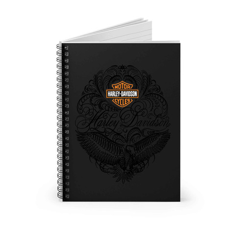Harley Davidson Motorcycles Typography Spiral Notebook