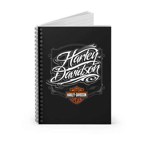 Harley Davidson Script Logo Harley Davidson Spiral Notebook