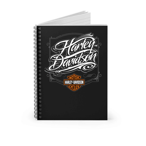 Harley Davidson Script Logo Harley Davidson Script Font Am Dark Spiral Notebook