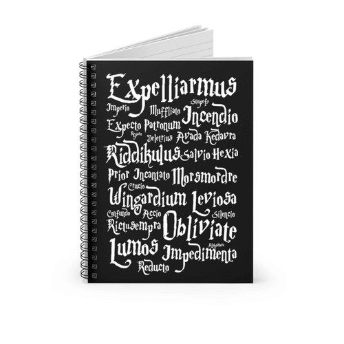 Harry Potter Magic Spells Spiral Notebook