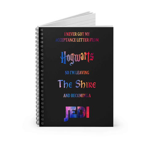 Hogwarts The Shire Jedi Star Wars Spiral Notebook