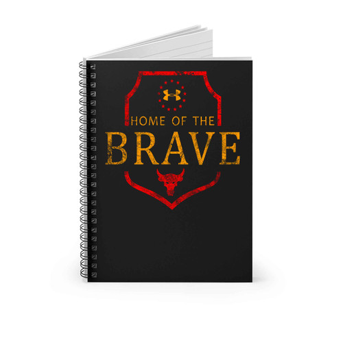 Home Of The Brave Under Armour The Rock Project Grunge Spiral Notebook