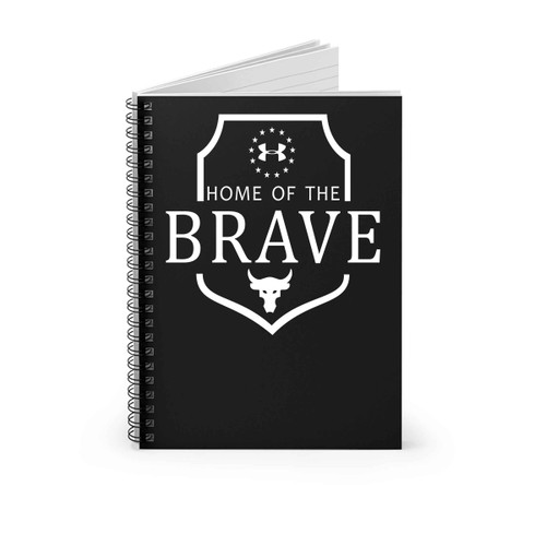 Home Of The Brave Under Armour The Rock Project White Spiral Notebook