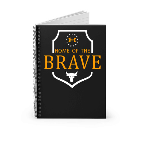 Home Of The Brave Under Armour The Rock Project White Gold Spiral Notebook