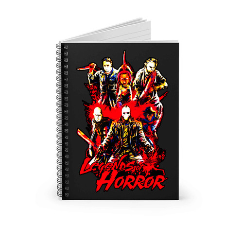 Horror Chucky Freddy Krueger Michael Myers Halloween Jason Voorhees Spiral Notebook