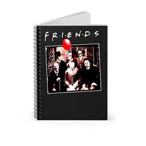 Horror Friends Pennywise Michael Myers Jason Voorhees Halloween Spiral Notebook