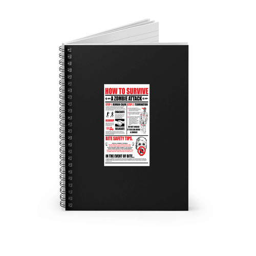 How To Survive Zombie Attack Spiral Notebook