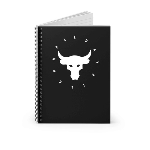 Hustle All Day The Rock Under Armor Project Spiral Notebook