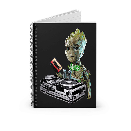 I Am Baby Groot Awesome Dj Guardians Of The Galaxy Vol 2 Spiral Notebook