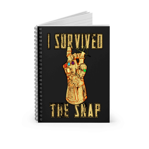 I Survived The Snap Thanos Unisex Adult Funny Sizes Marvel Infinity New Spiral Notebook