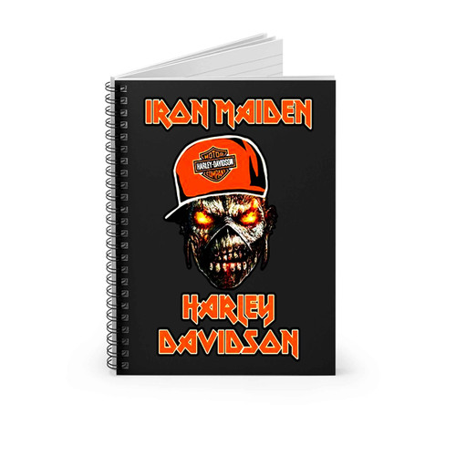Iron Maiden Harley Davidson Spiral Notebook