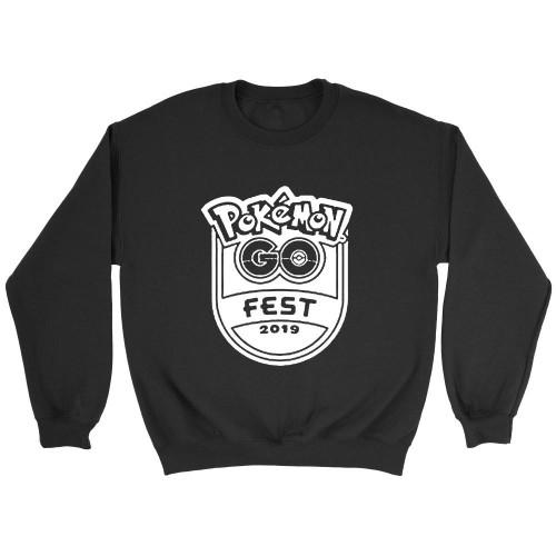 Pokemon Go Fest Chicago Emblem Bw Logo Sweatshirt