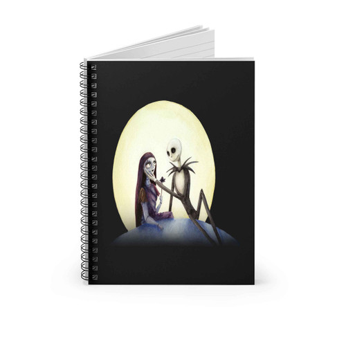 Jack Skellingon And Sally Nightmare Before Christmas Spiral Notebook