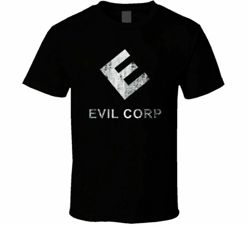 Mr Robot Evil Corp Distressed Logo Man's T-Shirt Tee