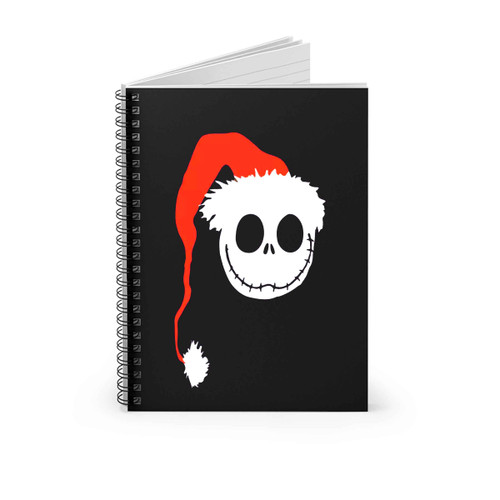 Jack Skellington Wearing Santa Hat Spiral Notebook