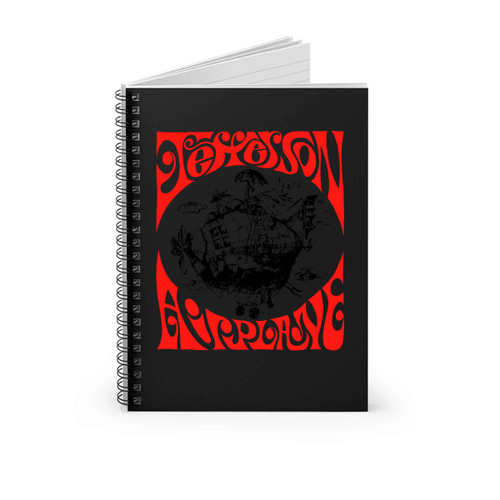 Jefferson Airplane Psychedelic Rock Spiral Notebook