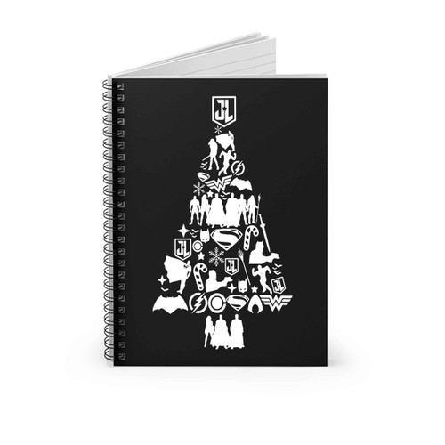 Justice League Christmas Tree Spiral Notebook