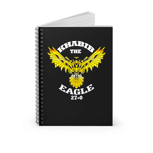 Khabib Nurmagomedov The Eagle Gold Mma 27 0 World Champion Spiral Notebook