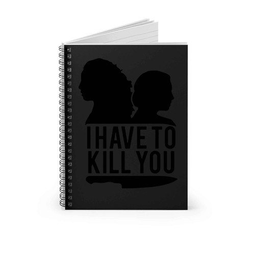 Killing Eve Killer Shangri Lah Silhouette Spiral Notebook