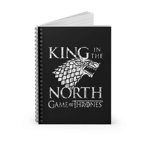 King In The North Wolf Spiral Notebook