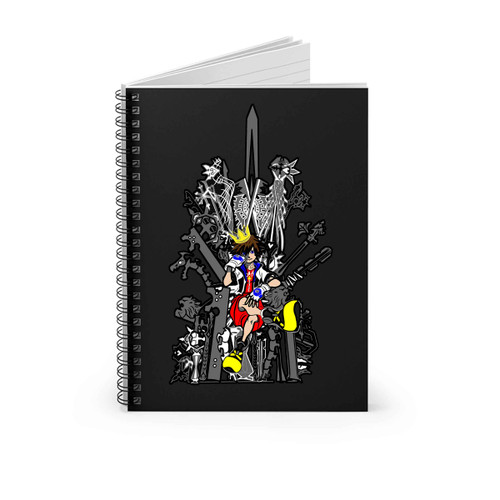 Kingdom Hearts Game Of Hearts Color Spiral Notebook