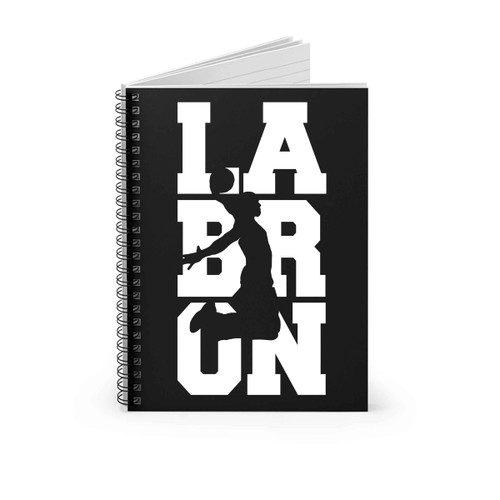 Labron Basketball V2 White Spiral Notebook