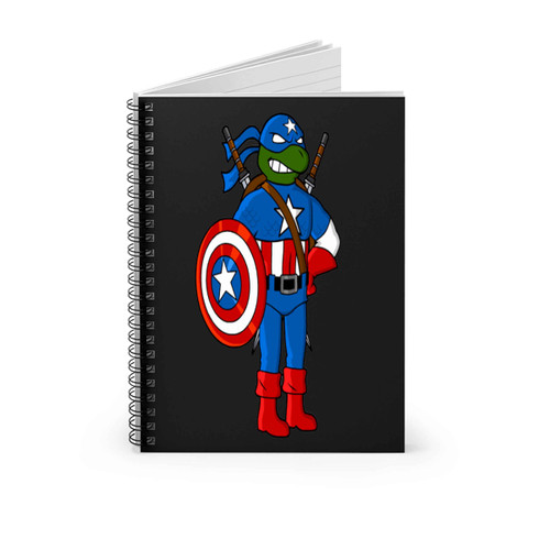Leo Captain American Ninja Turtle Tmnt Spiral Notebook