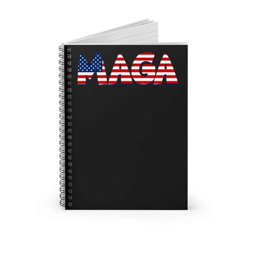 Maga Pro Donald Trump 2020 American Flag Spiral Notebook