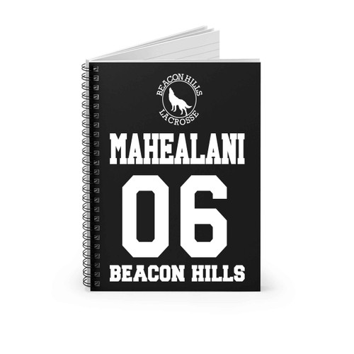 Mahealani 06 Beacon Hills Lacrosse Spiral Notebook