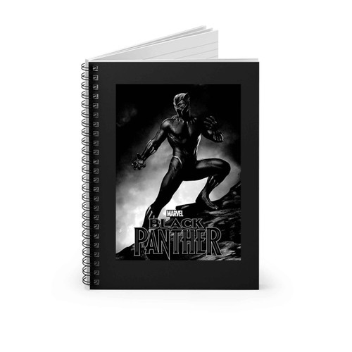 Marvel Black Panther 2018 Grayscale Pose Spiral Notebook