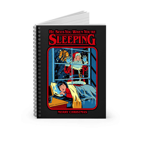 Merry Christmas Sees You When You Are Sleeping Spiral Notebook