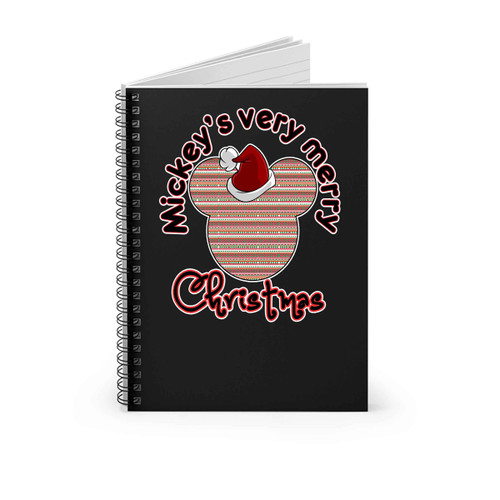 Mickeys Very Merry Christmas Spiral Notebook