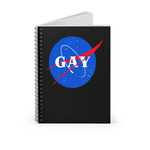 Nasa Parody Gay Pride Logo Spiral Notebook