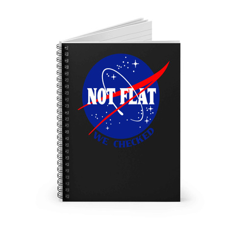 Nasa We Checked Not Flat Spiral Notebook